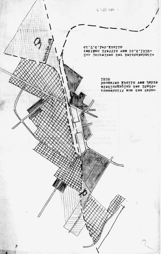 Kacper Pencarski, Krzysztof Skrzypiec Ilustracja 3. Koszalin. Obszary przeznaczone pod ma³e osadnictwo (zaznaczone kratk¹) na prze³omie lat trzydziestych i czterdziestych XX w.