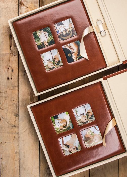 Classic Complete fotoalbum Zestaw Complete Fotoalbum Classic daje możliwość łączenia ze sobą różnych materiałów: skóry ekologicznej z tkaniną introligatorską oraz wybranych kolorów tkanin.