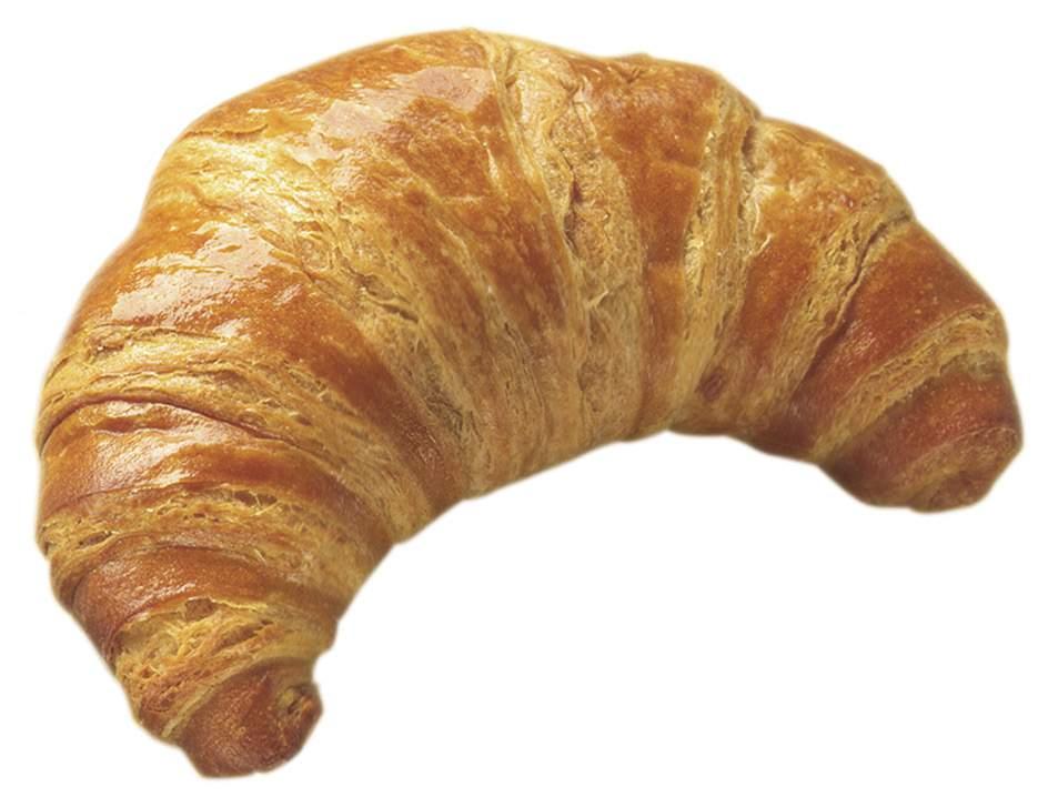 Croissant maślany 24% masła 51 g mąka pszenna, masło (z mleka) (23,5 %), woda, cukier, drożdże, sól, jaja, gluten pszenny, drożdże w proszku, środek do