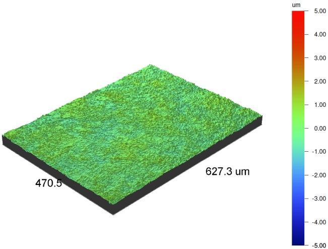 Rysunek 5.3. Topografia powierzchni warstwy azotowanej wytworzonej na tytanie Grade 2 w temperaturze 900 C na potencjale katody Rysunek 5.4.