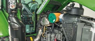 Filtr powietrza w iąniku Fendt 500 Vario zawiera filtr wstępny, który zwiększa jeo trwałość, a ponadto jest łatwo dostępny podzas pra konserwayjnyh.
