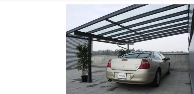 TERRADO GP5110 / GP5210 / GP5310 Pergola tarasowa ze szklanym dachem i wysięgiem 600 cm Pergola ze szklanym dachem z bezpiecznego szkła laminowanego LSG grubości 8 lub 10 mm i opcjonalną markizą