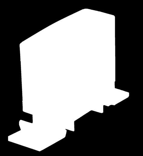 w korpusie x50 - żółto-zielona Terminal strip in housing x50 - yellow/green.48/u.49/u Możliwość montażu na szynie lub wkrętami do podłoża.