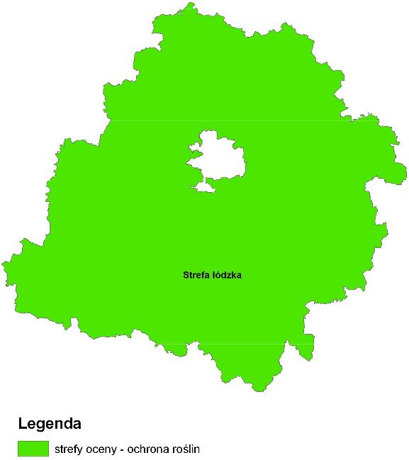 Pod względem ochrony roślin ocenę ochrony powietrza przeprowadza się w strefie łódzkiej. Poniższa tabela przedstawia dopuszczalne poziomy dwutlenku siarki, tlenku azotu i ozonu. Tabela 9.