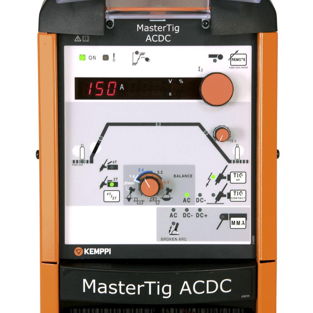 ALTERNATYWNE - URZĄDZENIA I OPROGRAMOWANIE Control panel ACDC Basic Panel sterowania ACDC Basic oferuje wszystkie funkcje niezbędne do spawania TIG, w tym funkcje kontroli kształtu łuku i balansu