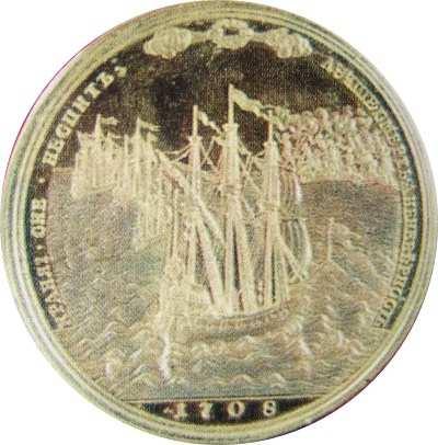 Medal upamiętniający pierwszą podróż zagraniczną młodego cara Piotra I Wielkiego Admirał floty Piotra I