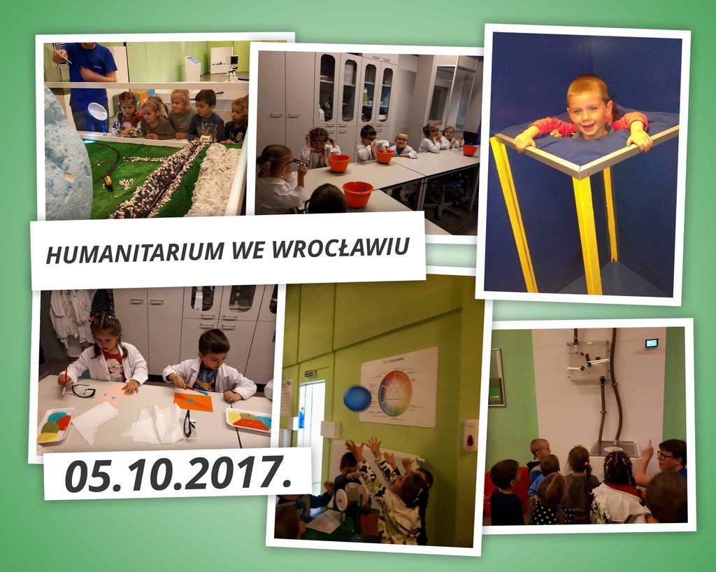 PIERWIOSNKI W HUMANITARIUM WROCŁAWSKIM brzych, były na wycieczce w Cen- trum Nauki HUMANITARIUM we