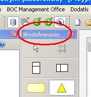 W obszarze modelowania należy