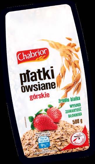 Chabrior 100 g 21% Płatki Chabrior 400 g, 7,73