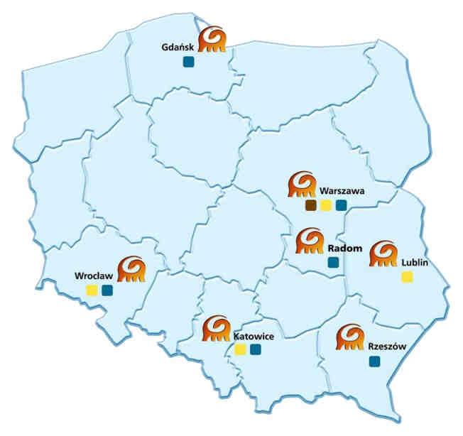 Silna pozycja w Polsce zasięg ogólnopolski Infrastruktura Środowisko Budownictwo Liczba pracowników: w Polsce