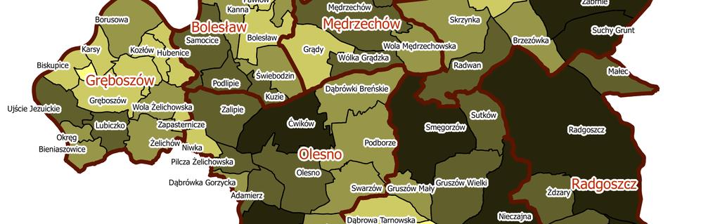 rejestrowej (grupa rejestrowa 7.1) utożsamianej dla celów analizy z gospodarstwem indywidualnym). Rysunek 1. Przeciętna powierzchnia jednostki rejestrowej należącej do grupy rejestrowej 7.
