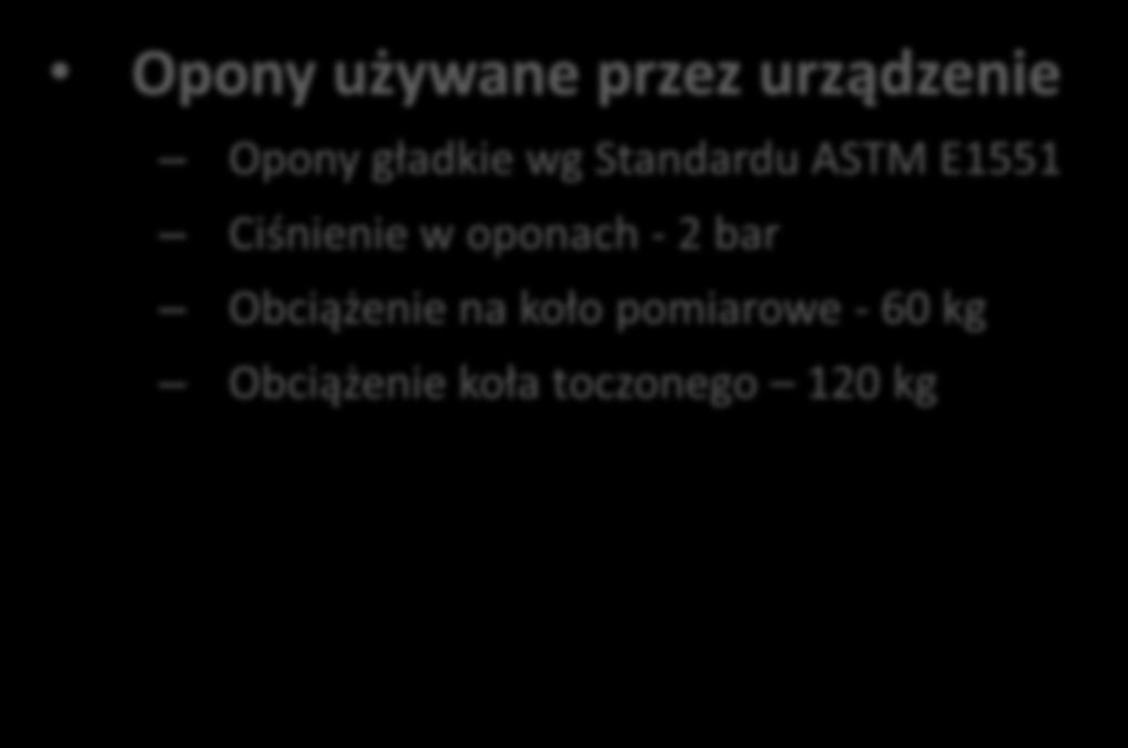 pomiarowe - 60 kg Obciążenie koła toczonego 120 kg Koło