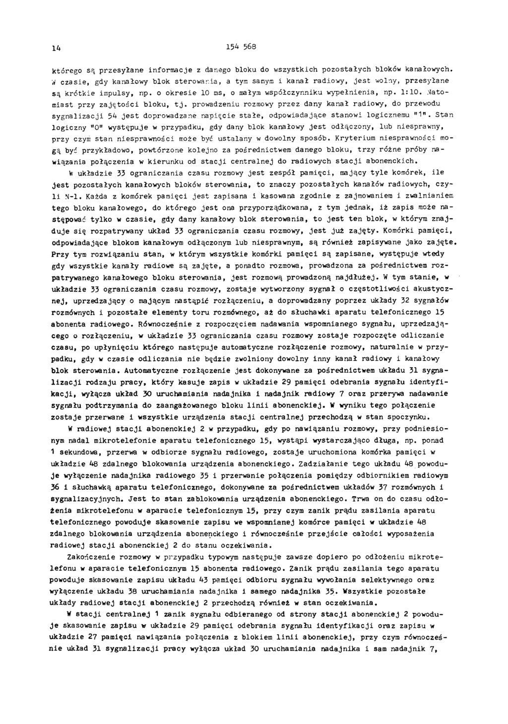 14 154 568 którego są przesyłane informacje z danego bloku do wszystkich pozostałych bloków kanałowych.
