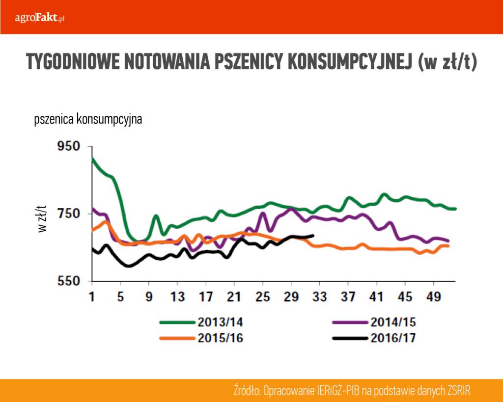 W porównaniu z listopadem, ceny skupu zbóż wzrosły od kilku do kilkunastu procent.