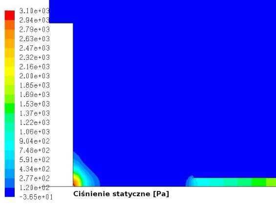 7 8), gdzie w wi kszo ci wyst puj prostopadłe do powierzchni próbki wektory pr dko ci wynosi około 3100 Pa dla strugi