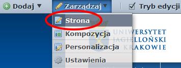 Sekcja Dodaj opisana została dokładniej w piątej części tutorialu: Dodajemy treść
