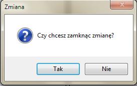 ZAMYKANIE PROGRAMU Z chwilą zamykania programu lub wylogowania