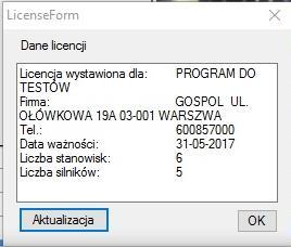 Klikamy na aktualizacja
