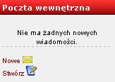 4.4. Poczta Narzędzie Poczta wewnętrzna znajduje się na Stronie początkowej każdego przedmiotu. Poczta na platformie służy do komunikacji tylko pomiędzy użytkownikami platformy.