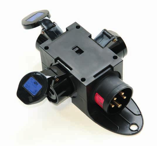 3x2,5mm2) 2 x gniazdo CEE 16A 3P 6h na wyjściu 10 IP44: 94325002 IP67: 94326002 T-Connect rozdzielacz gniazdowy z z wtyczką