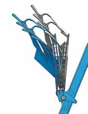 Równoczesne odchylanie się do góry i w bok Hydrauliczny element przeciwprzeciążeniowy Hydromatic również bezproblemowo odchyla się do góry do 38 cm i jednocześnie w bok do 20