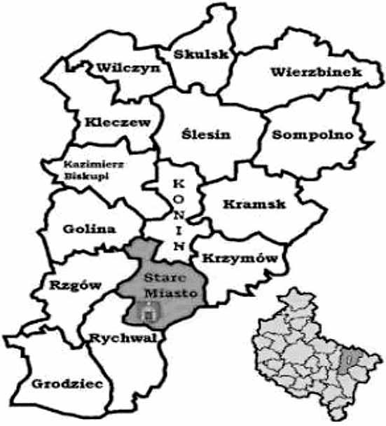372 Agnieszka WLAZŁY jej powierzchni stanowią użytki rolne), a wieś Stare Miasto pełni funkcję lokalnego centrum administracyjnego.