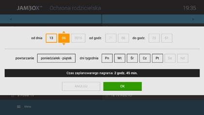 5. ZATRZYMYWANIE TV I NAGRYWANIE NAGRYWARKA MULTI PVR Mamy kontrolę nad czasem, w którym oglądamy programy.