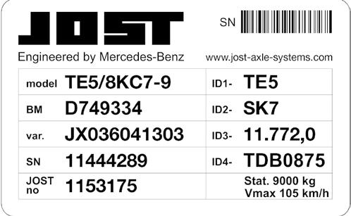 JOST Achsen Systeme GmbH tel.: +49 5674 9237-240, faks +49 5674 9237-488 e-mail: service.achsen@jost-world.com, www.jost-axle-systems.