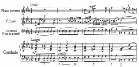 10 Egzamin maturalny z historii muzyki Zadanie 21. (4 pkt) W przykładzie nutowym zamieszczono początkowy fragment sonaty. Na podstawie tego materiału nutowego wykonaj polecenia. A.