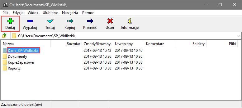 Jak umieszczać pliki na serwerze FTP? 2/5 4. W oknie Dodaj do archiwum, w sekcji Szyfrowanie wprowadź hasło.