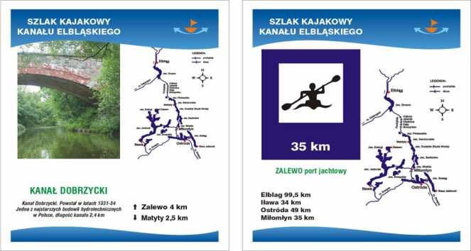 .2. Oznakowane szlaki wodne 121 km szlaków