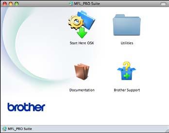 Informacje ogólne Przeglądanie dokumentacji (Macintosh) 1 a Włącz komputer Macintosh. Włóż płytę CD-ROM Brother do napędu CD-ROM. Zostanie wyświetlone następujące okno.