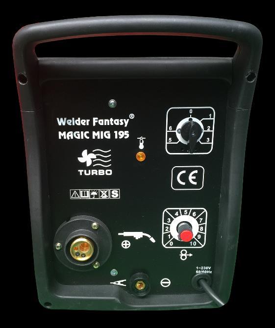 B. OPIS PANELU PRZEDNIEGO: Welder Fantasy MAGIC MIG 195 Rys 1.