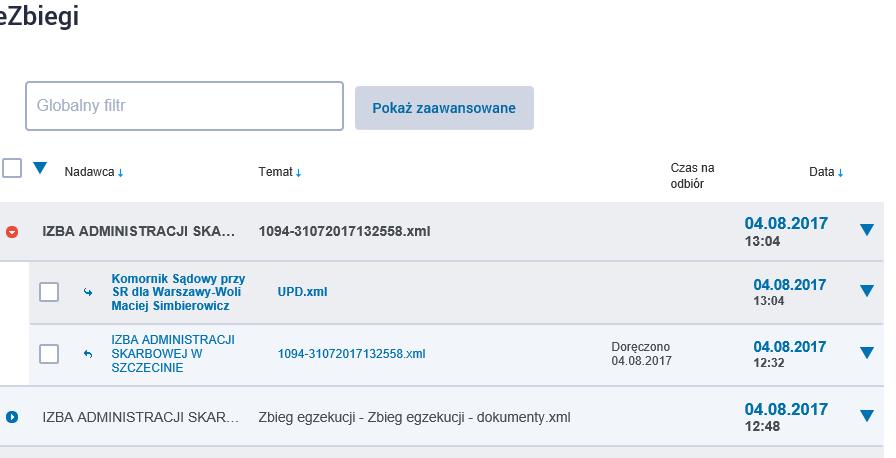 UWAGA: ADN-1(1) formularz Adnotacji Zbieg egzekucji dokumenty