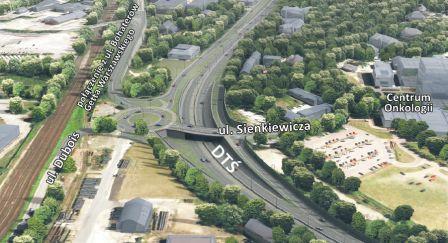 Ostatnia część DTŚ o długości 5,6 km przebiega przez centrum miasta.