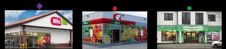 Lokalizacje sklepów MILA + EKO + Delikatesy