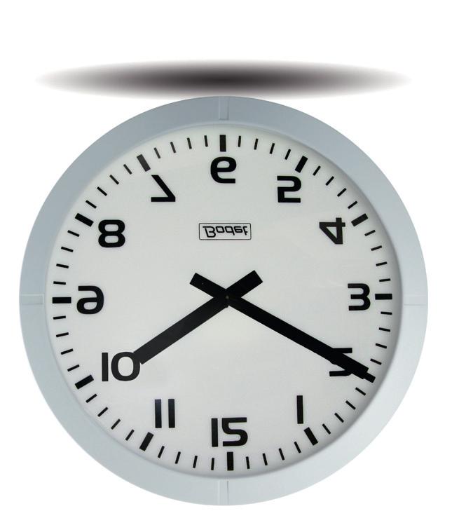 PROFIL 960 OPIS Wewnętrzne i zewnętrzne (podświetlane) zegary analogowe. Minutowe lub sekundowe, zależnie od wersji. Średnica: 60 cm. Optymalna czytelność wskazań: 60 m. Kolor: biały.