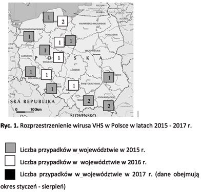 Sytuacja epizootyczna w zakresie wirusowych chorób ryb Sławno), kujawsko-pomorskim (powiat Toruń), pomorskim (powiat Bytów), dolnośląskim (powiat Kłodzko), lubelskim (powiat Opole Lubelskie),