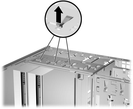 Elementy produktu Zmiana konfiguracji typu minitower na konfiguracj typu desktop 1.