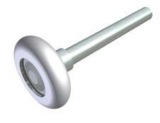 25011-E Kółko : 0,2 kg, płaszcz z tworzywa : Kółko z białym płaszczem. Średnica kółka: 46 mm.