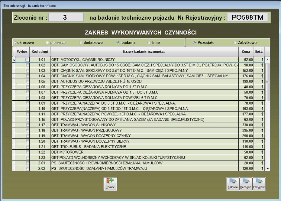 2. Następnym krokiem jest założenie zlecenia na badanie. Realizowane jest to przez użycie przycisku Zlecenie.