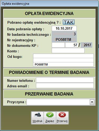 Rys. 4 Zaświadczenie z wykonanego badania technicznego Dokumenty zaświadczeń i załączniki wykonuje się tak samo jak dotychczas.