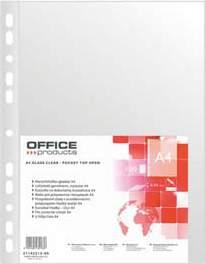 ARCHIWIZACJA I ORGANIZACJA DOKUMENTÓW 10 koszulki KOSZULKI KRYSTALICZNE OFFICE PRODUCTS Wykonane z miękkiej, gładkiej folii polipropylenowej o grubości