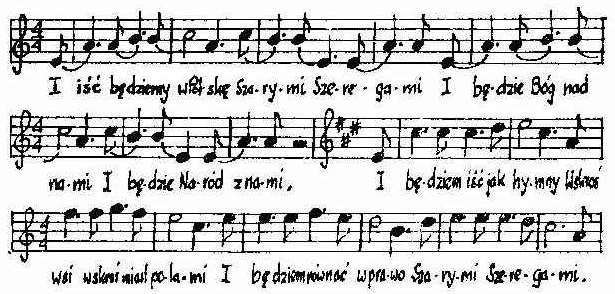 Tomasz Jaźwiński "Hymn Szarych Szeregów" 09. I iść będziemy w Polskę szarymi szeregami I będzie Bóg nad nami i będzie Naród z nami.