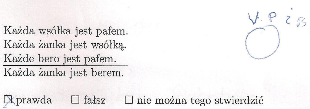 (a) Przykładowe rozwiązanie zadania 2, badany K19 (b) Przykładowe rozwiązanie zadania 7, badany K19 (c) Przykładowe rozwiązanie zadania 7, badany IB18 Przykład 1: Niepoprawne rozwiązania zadań w