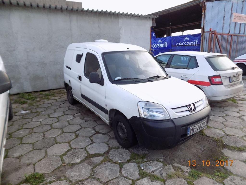 5t VIN: VF3GC9HWCAN504340 Marka: PEUGEOT Nr rejestracyjny: WE2620U Model pojazdu: Partner II 1.6 HDI E4 2.