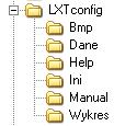 Strona: 4 Instrukcja obsługi programu LXTconfig v1.00 Struktura katalogów wygląda następująco: gdzie: - LXTconfig : katalog główny, w którym znajduje się program LXTconfig.