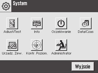 Ustawienia poszczególnych aplikacji Notyfikacja Każde menu można w dowolnej chwili zamknąć, ponownie naciskając ten sam przycisk. 3.2.3.1 Ustawienia systemu Ustawienia systemu (np.
