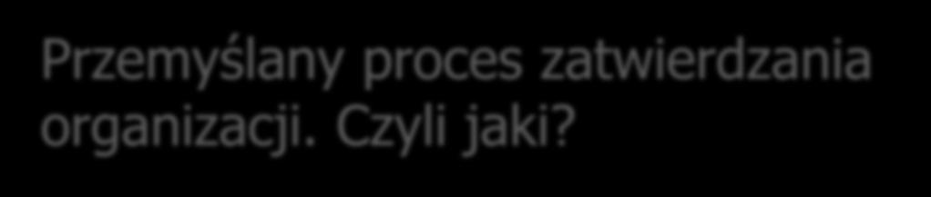 Przemyślany proces zatwierdzania organizacji. Czyli jaki? Czy organizacja szkoły realizuje cele zapisane w strategii i planach operacyjnych? Czy organizacja szkoły uwzględnia potrzeby uczniów?