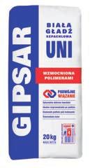 GIPSAR GŁADZIE Lubiany przez inwestorów Inwestorzy decydują się na gładzie gipsowe przede wszystkim ze względów estetycznych. Ściana wykończona gładzią gipsową będzie idealnie biała i gładka.